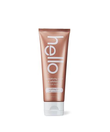 Hello Sensitivity Relief Whitening Toothpaste with Coconut Oil - Soothing Mint 4.7 oz - Buy Online on GoSupps.com