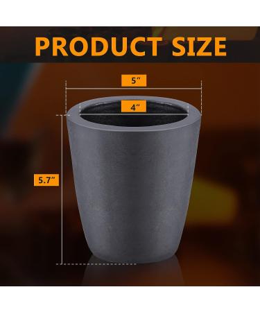 6kg Silicon Clay Graphite Crucible for Melting Metal - Black Foundry Cup Smelting Furnace for Gold Silver Copper Brass Aluminum Refining - Buy Online on GoSupps.com