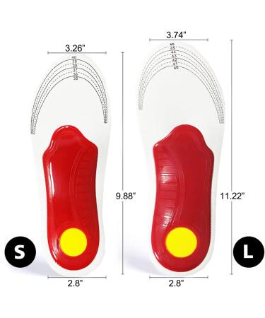 Corrective Arch Support Inserts - Relieve Flat Foot, Plantar Fasciitis, and Foot Pain | Anti-Fatigue Insole for Men and Women (L Size: Men 8-12, Women 9-14.5) - Buy Online on GoSupps.com