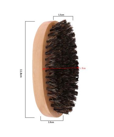 Men's Faux Boar Bristle Beard Brush & Wooden Handle Grooming Comb | Military Pocket Mustache Care - Buy Online on GoSupps.com