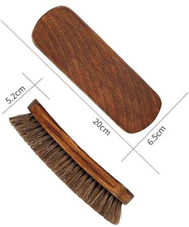 1pc Leather & Textile Cleaning Brush Natural Horsehair Shoe Shine Brush for Leather Shoe Boots 8inch Brush Onecolor - Buy Online on GoSupps.com