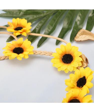 Sunflower Hairband: Floral Headpiece for Girls - Perfect Hair Accessory for Parties, Weddings & Gifts - Yellow - Buy Online on GoSupps.com