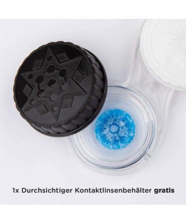 Blue White Walker Contact Lenses - Ice Blue Anime Cosplay Lenses | Halloween Carnival | Free Contact Lens Containers - Buy Online on GoSupps.com