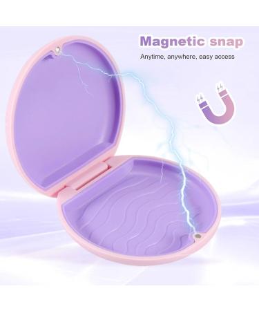 Buy Euppsiiu Pink Braces & Dental Retainer Case - 2-Piece Mouth Guard Container for Dentures & Aligners | Fast International Shipping - Buy Online on GoSupps.com