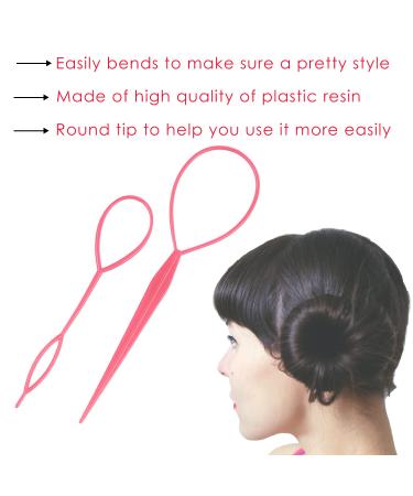 WedDecor 2 Piece Black Topsy Braid Hair Extension Ponytail Tools for Women & Girls - Pink - Buy Online on GoSupps.com