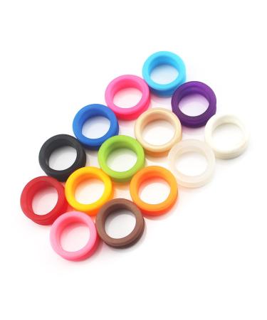 Rfvtgb 50Pcs Silicone Finger Rings for Any Scissors Inserts Haircutting Styling Tools Accessories Mix Colors