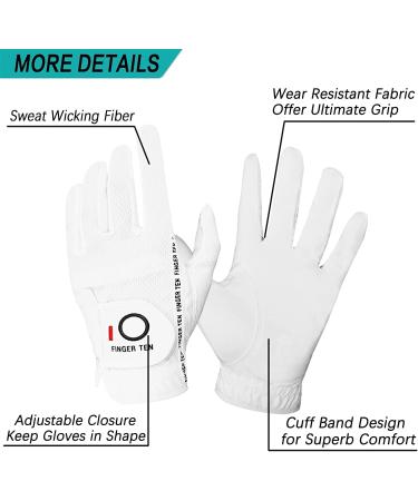 Buy Lovmead Left-Hand Golf Gloves for Men - All-Weather Microfiber Right-Hand Grip | Sizes S-XL - Soft Comfort Fit - Gray Black Blue White - Buy Online on GoSupps.com