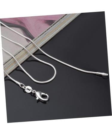 PRETYZOOM Silver Plated Necklace Pendant Necklace for Women 22 Cm Snake Chain Women Necklace Necklaces Fashion - Buy Online on GoSupps.com