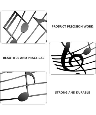 LIFKOME Sign Wall Decor Musical Note Pendant Decor Emblems Music Notes Silhouette Wall Art Home Wall Ornament Metal House Black 40x21.5cm - Buy Online on GoSupps.com