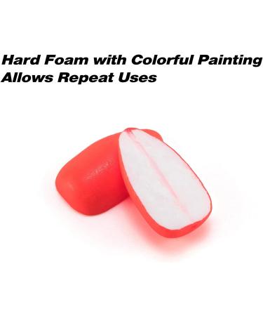 Dr.Fish 30 Pack Oval Foam Trout Fishing Floats - Large Red and Yellow Strike Indicator for Walleye, Catfish, Pompano - Crawler Harness Bead Stopper Sinker Stops - 1/2 *4/5 Size - Buy Online on GoSupps.com