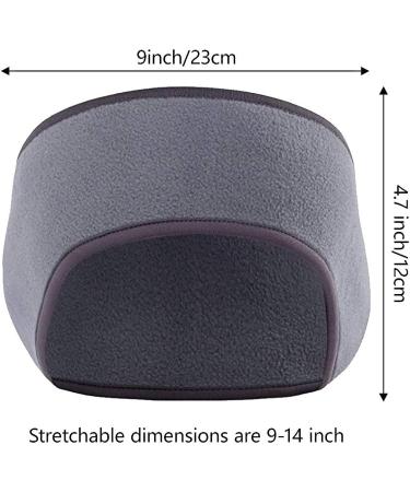 KUTOLAKI Ear Warmers Headband 2 Pack - Fleece Earbands for Running, Hiking, Riding - Moisture Wicking, Stay Warm - Black & Gray - Buy Online on GoSupps.com