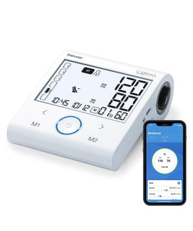 Beurer BM 96 Cardio Blood pressure monitor with ECG function blood pressure and pulse measurement on the upper arm for detection of atrial fibrillation (AFIB) for stroke prevention for the extent of 22-42 cm with ECG stick and resting indicator - Buy Online on GoSupps.com
