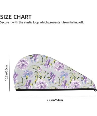 Buy Beautiful Flowers Microfiber Hair Towel - Soft Super Absorbent Quick Dry Wrap for Long Curly & Thick Hair - Buy Online on GoSupps.com