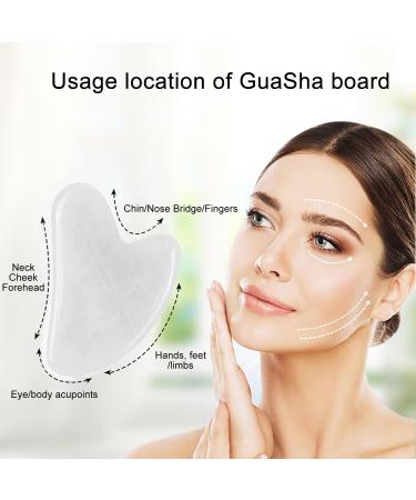 100% Natural Heart Shape Gua Sha Stones - Jade Massage Tool for Face Eyes & Neck | Skin Care & Relaxation - Buy Online on GoSupps.com