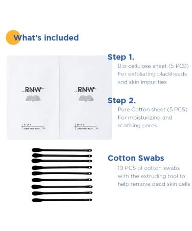 RNW DER Two Step Clear Nose Pack Blackhead Remover Kit | Korean Skin Care 5 PCS - Buy Online on GoSupps.com