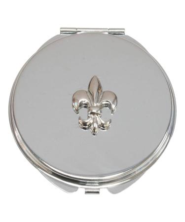 Fleur-De-Lis Compact Mirror Handbag Gift With Free Engraving 466