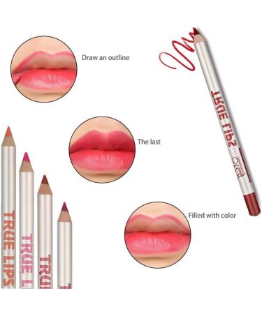 12-Piece Waterproof Lip Liner Set for Long-Lasting Color - Variety of Shades - Buy Online on GoSupps.com