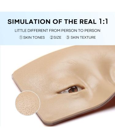 IMAKEUPNOW 3D Realistic Makeup Practice Face Board with Cleaning Brush | Eyeshadow Eyeliner Eyebrow Lash Mapping Model for Self-taught or Professional Artists - Buy Online on GoSupps.com