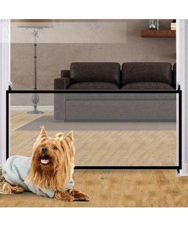 Pet indoor safety protection mesh door, retractable dog magic door for doors, bedrooms, stairs, kitchens and any other easy to install place (180x75cm)