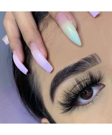 Skonhed 25mm 8D Dramatic Look Mink Fluffy Long Hair Lashes - 7 Pair Big Size Eyelashes (003) - Buy Online on GoSupps.com