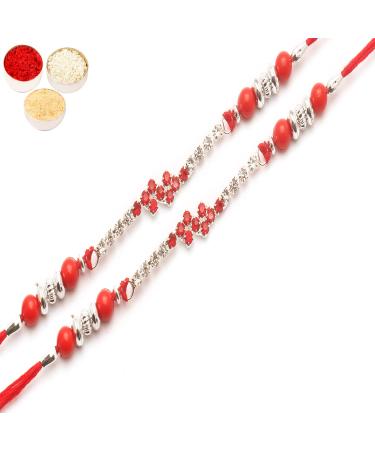 Ghasitaram Gifts Rakhi for Brother Rakhis Online - Set of 2-333 diamond Rakhi
