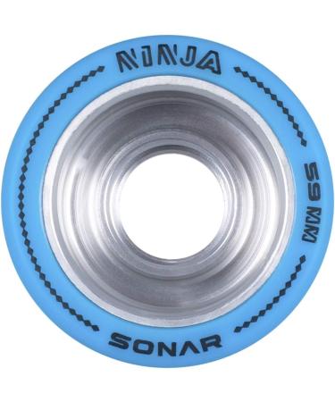 Riedell Sonar Ninja Roller Skate Wheels - 59mm x 38mm Blue - 4 Pack - Buy Online on GoSupps.com