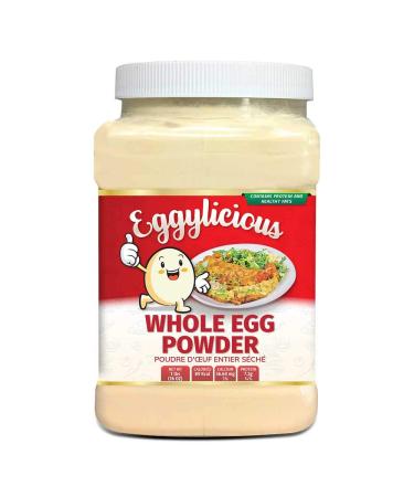 Eggylicious Whole Egg Powder, Dried Natural Protein Powder, Made from Fresh Eggs, White & Yolk mixed, Pasteurized, Non-GMO, No Additives, Used for Baking Icing,1lbs(16oz)