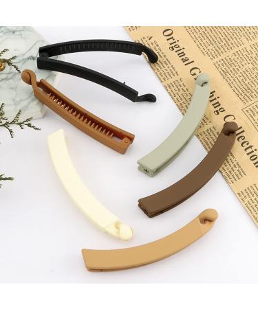 Ahoney 6 Pack Banana Hair Clips - Vintage Style for Thin Hair - Non-Slip Ponytail Clip - Fine Hair Accessories - Women's Classic Hair Clips - Buy Online on GoSupps.com