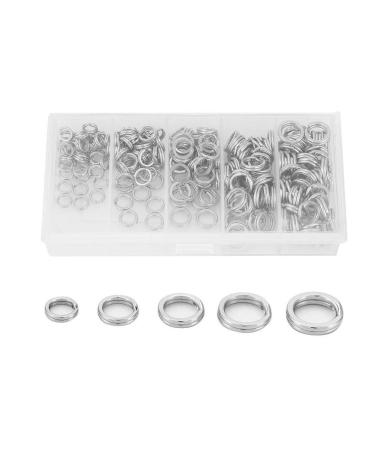 Broco Fishing Accessories Rings 200pcs Stainless Steel Double Split Ring Connector Fishing Accessories Tackle