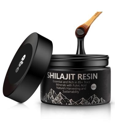 abc Nature Pure Himalayan Organic Shilajit Resin 600mg - Maximum Potency Shilajit for Men & Women with 85+Trace Minerals & Fulvic Acid Ashwagandha Root - Black Seed Oil for Immune System 50 g