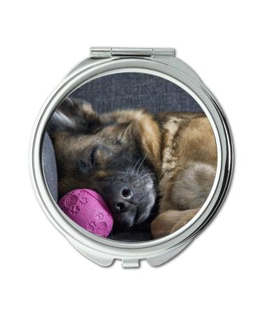 Mirror makeup mirror Dog Died German Shepherd Sleep Pocket Mirror portable mirror