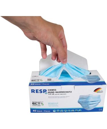 RAR MICHATIONIC OP MASKE - Made in Germany | CE Certified Type IIR 40-Pack Disposable Surgical Masks for Adults | Medical Mouth & Nasal Protection - Buy Online on GoSupps.com