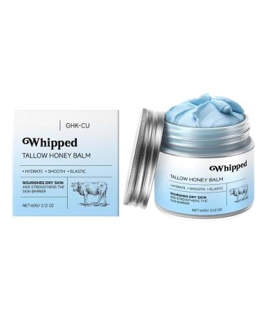 Baume De Soin Pour La Peau Au Su f De B uf Aux Peptides De Cuivre GHK-C Infus Miel Et De Vitamine E 60G Hydratant Pour Le Corps GHK-C S if Fouett Nourri L'h rbe Pour Peaux S ches Sensibles