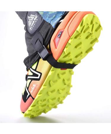 1 Pair Low Trail Running Gaiters | Sandproof Ankle Gaiters for Outdoor Activities | Lightweight Protective Reflective Shoe Covers | Ideal for Hiking, Walking, Marathon | Black Orange - Buy Online on GoSupps.com