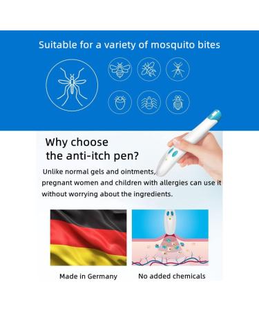 Breadom Electronic Anti-Itch Pen Mosquito Bites Insect Bites Anti-itch Stick for Camping Travel Outdoor Sports Chemical Free Effective and Lasting Relief for Itching Burning Pain and Swelling - Buy Online on GoSupps.com