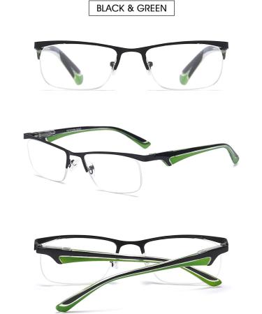 VEVESMUNDO Men's & Women's Reading Glasses - Metal Half Frame 2.5x Diopters 4 Colors Available - Buy Online on GoSupps.com