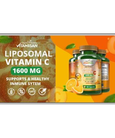 VITAMISAN Liposomal Vitamin C - 100 Capsules - High Absorption Ascorbic Acid - May Support Immune System & Collagen Reinforcement no GMO Powerful Antioxidant 100 Count (Pack of 1) - Buy Online on GoSupps.com