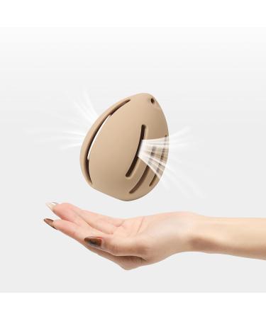 Silicone Makeup Sponge Holder for Travel - Shatterproof Beauty Blender Organizer in Khaki - Buy Online on GoSupps.com