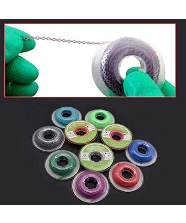 10 Pcs Colorful Orthodontic Elastic Chain Brace Power Chains - 4.5M/Pack - Buy Online on GoSupps.com