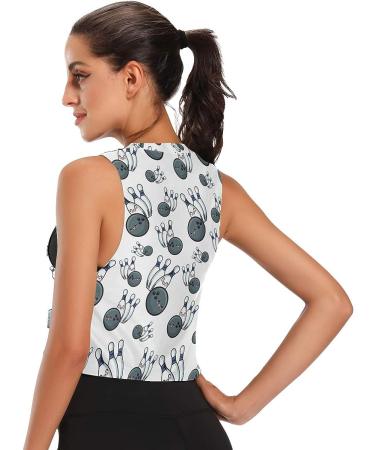 Women's Sleeveless Crop Top Workout Shirt - Athletic Muscle Tank in Color8 (Medium) - Buy Online on GoSupps.com