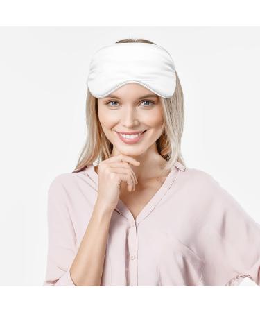 Lusofie 4Pcs Silk Sleep Masks Set - Adjustable Strap Eye Covers for Sleeping, Night Travel, Nap - Satin Eyeshade for Girls (Pink/White/Green/Emerald) - Buy Online on GoSupps.com