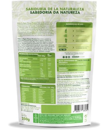 ISWARI SUPER GREEN PROTEIN superalimento 250gr is a multifunctional solution with a wide range of applications It fits well with various daily routines The weight is 250 g The for - Buy Online on GoSupps.com