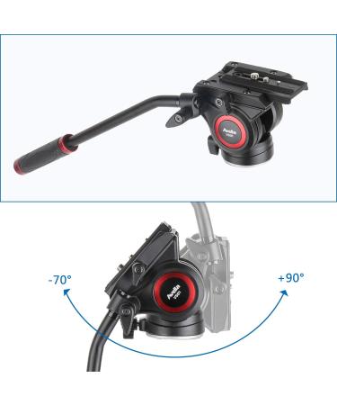 Avella Metal Video Tripod Fluid Head | Lightweight Heavy Duty Compatible with Manfrotto | Max Load 13.2lb/6kg | DSLR Cameras, Camcorder, Monopod - Buy Online on GoSupps.com