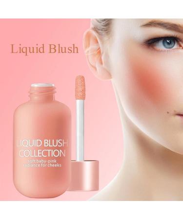 Peach Liquid Blush for Mature Skin - Long-Wearing, Smudge Proof Cream Blusher for a Natural Dewy Finish - Skin Tint Makeup (01) - Buy Online on GoSupps.com
