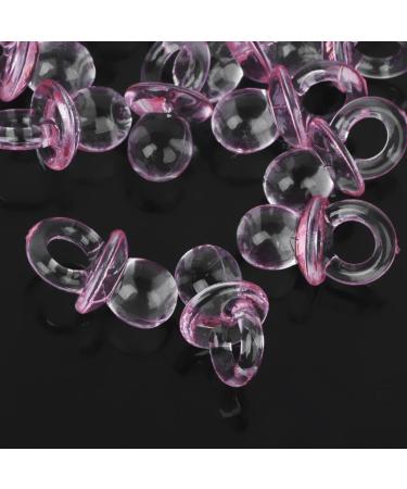 50 Pack Mini Pink Acrylic Pacifiers | Baby Shower Decorations | International Shipping Available - Buy Online on GoSupps.com