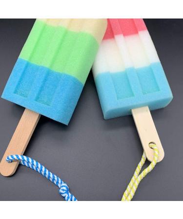 Minkissy Kids Bath Sponge 4pcs Ice Cream Shower Body Loofah | Baby Girls Shower Scrubber (Random Color) - Buy Online on GoSupps.com