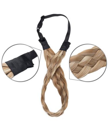 Tess Braided Hair Tie - Adjustable Headband for Women | Large Dark Blonde Hair Accessories | 3.8cm Wide Dutt Braids Extensions - Buy Online on GoSupps.com