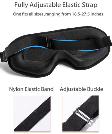 Sireck 3D Sleep Mask - 100% Light Blocking Eye Mask for Men & Women - Includes Travel Pouch - Buy Online on GoSupps.com