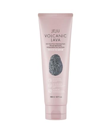 The Face Shop Jeju Volcanic Lava Anti-Dust Pore Cleansing Foam Face Cleanser - Sebum Pore Cleanser Blackhead Removal - Pore Control Face Wash - Facial Cleanser - Pore Cleanser - Korean Skin Care