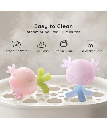 Bc Babycare BPA-Free Silicone Jellyfish Rattle Teether Pacifier - Pink | Toddler Toy & Stroller Accessory - US - Buy Online on GoSupps.com